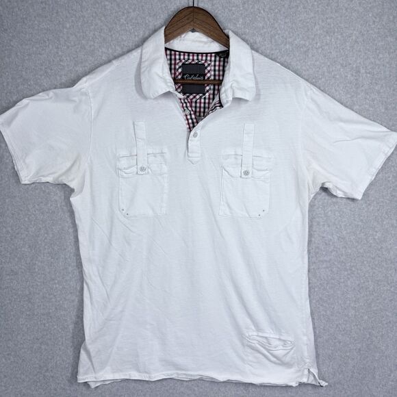 Civil Society We The People Mens Size XL White Short Sleeve Polo Shirt - Picture 1 of 9